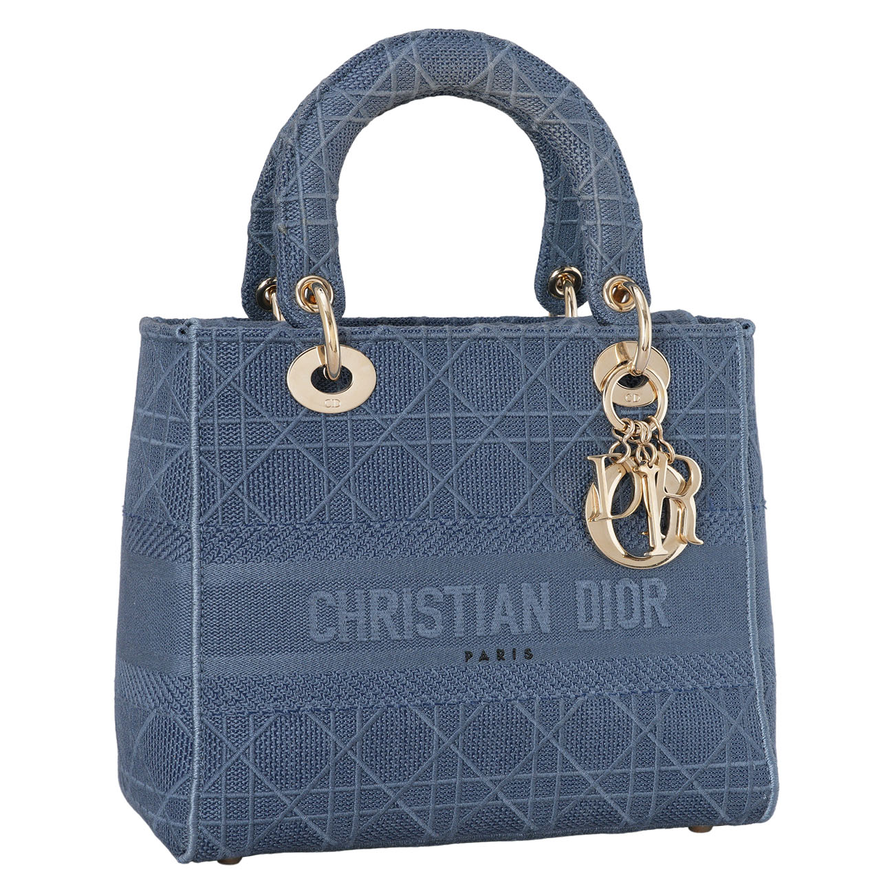 CHRISTIAN DIOR(USED)디올 자수 레이디디올 미디움 백